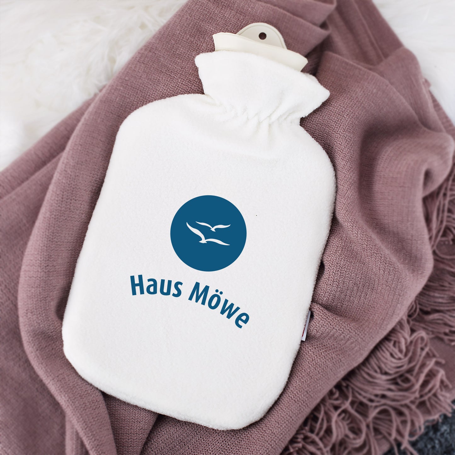 Wärmflasche bedruckt mit Logo