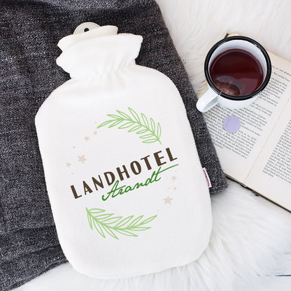 Wärmflasche bedruckt mit Logo
