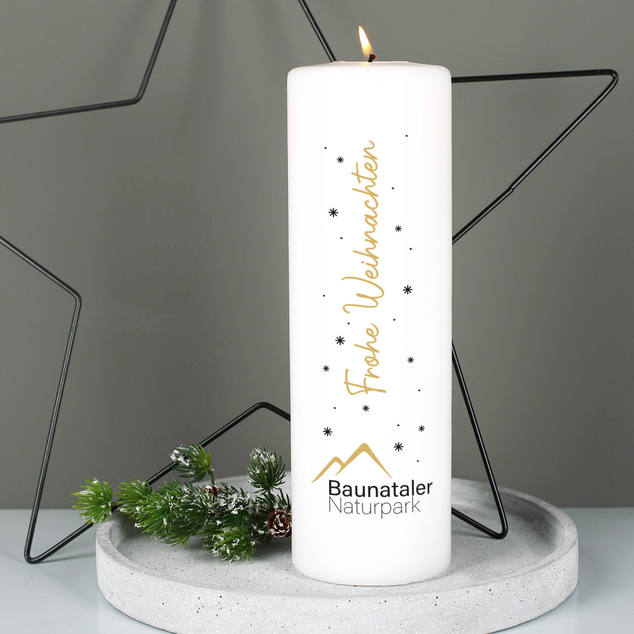 Bedruckte Kerze mit eigenem Motiv bedruckt