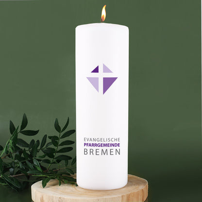 Kerze mit Wunschlogo nach Ihrem Design bedruckt
