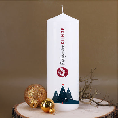 Kerze mit Wunschlogo bedruckt