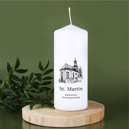 Bedruckte kleine Kerze mit Wunschdesign