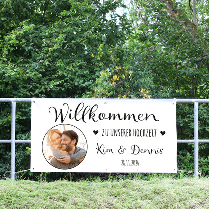 Hochzeitsbanner "Herz" mit Foto