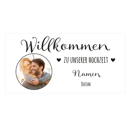 Hochzeitsbanner "Herz" mit Foto