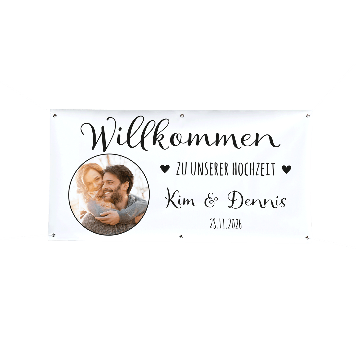 Hochzeitsbanner "Herz" mit Foto