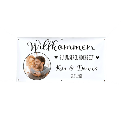 Hochzeitsbanner "Herz" mit Foto