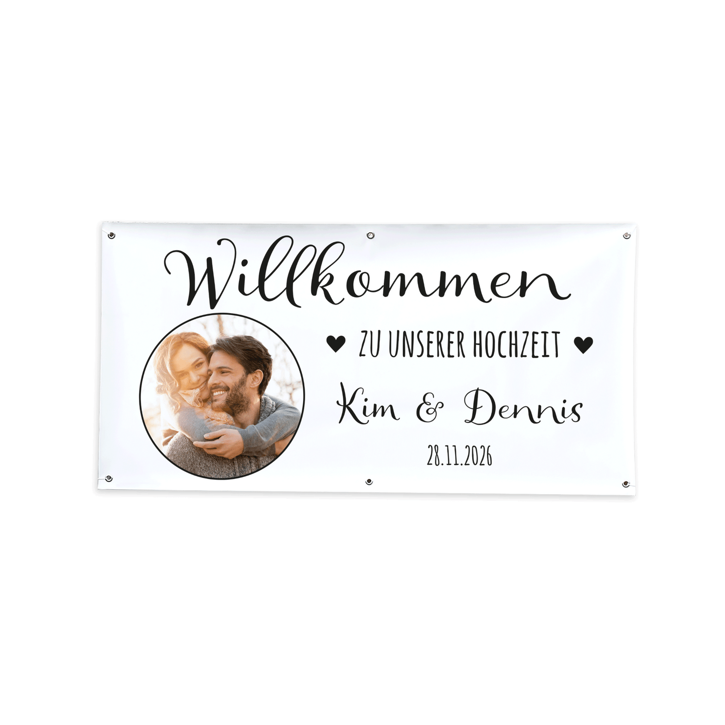 Hochzeitsbanner "Herz" mit Foto