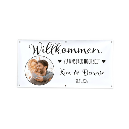 Hochzeitsbanner "Herz" mit Foto