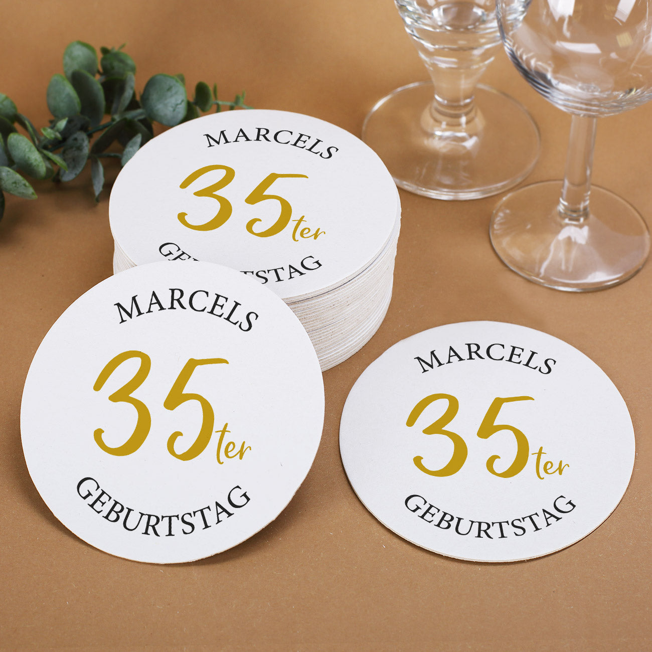 Bierdeckel zum Geburtstag, 50er Set