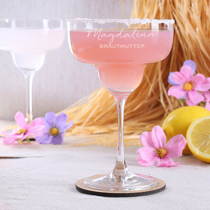 Graviertes Margarita-Glas für speziellen Anlass