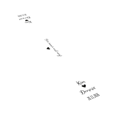 Tischläufer "Herz" mit Namen und Datum
