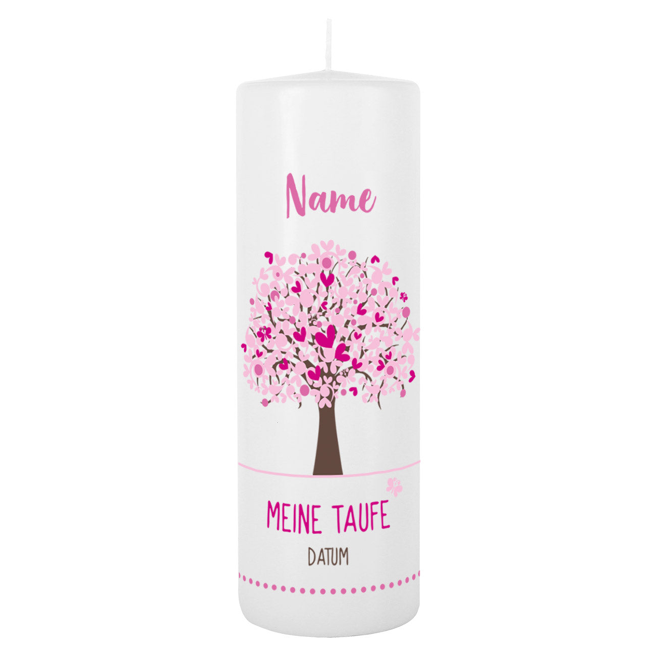 Taufkerze für Mädchen