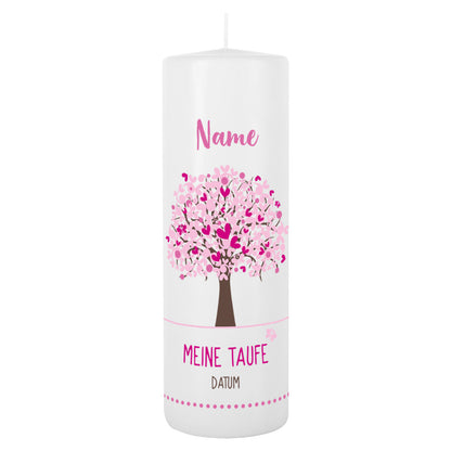 Taufkerze für Mädchen