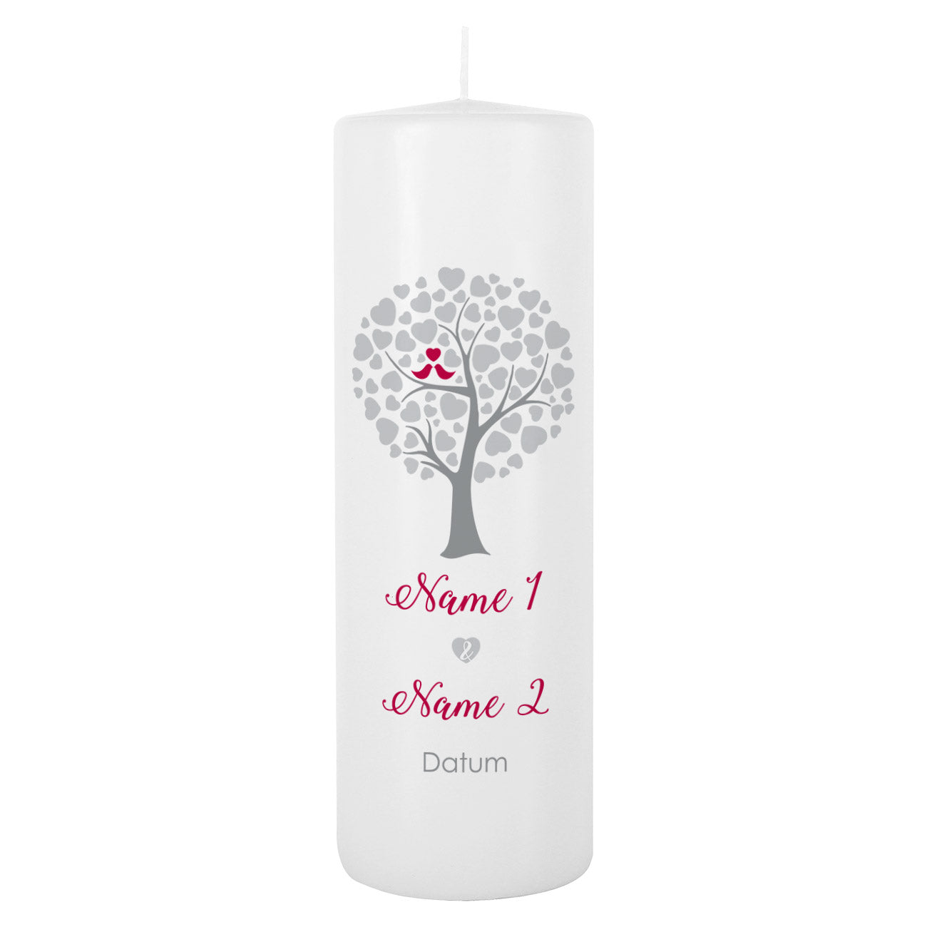 Personalisierte Hochzeitskerze "Baum"