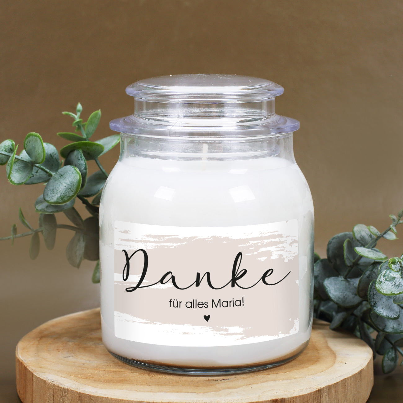 Große Danke Duftkerze