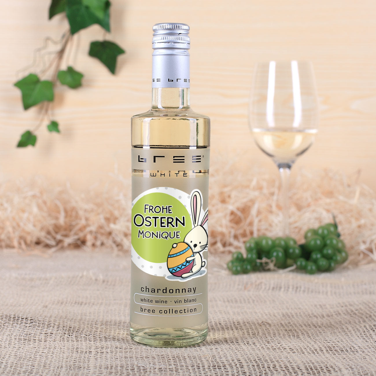 Bree Wein zu Ostern mit Wunschname