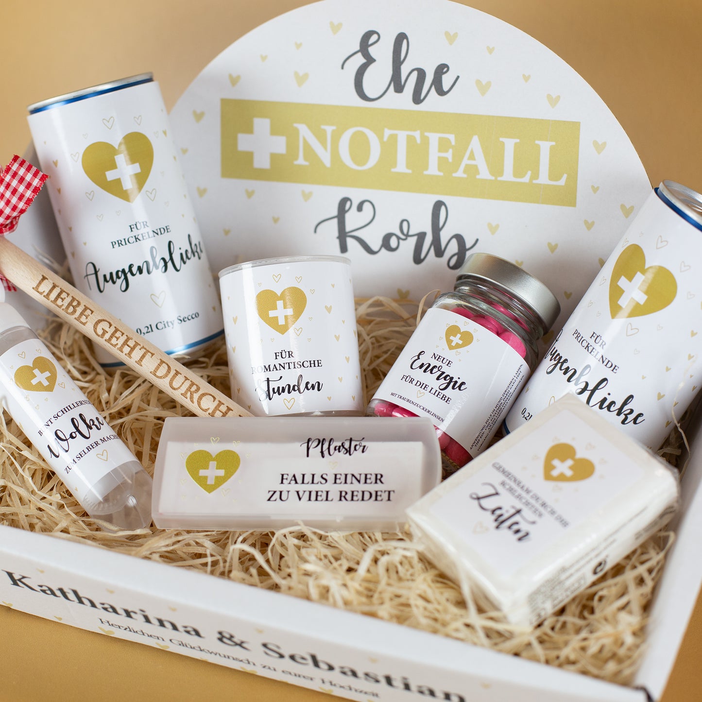 Ehe Notfall Korb als Geschenk zur Hochzeit