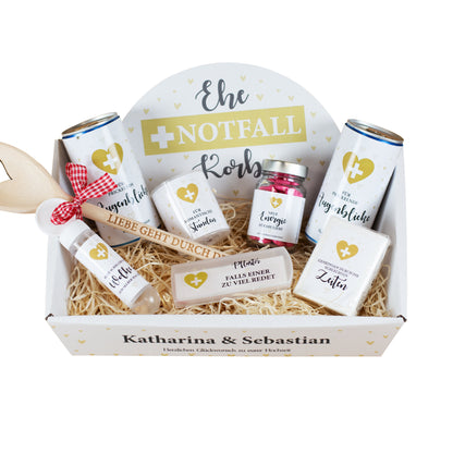 Ehe Notfall Korb als Geschenk zur Hochzeit
