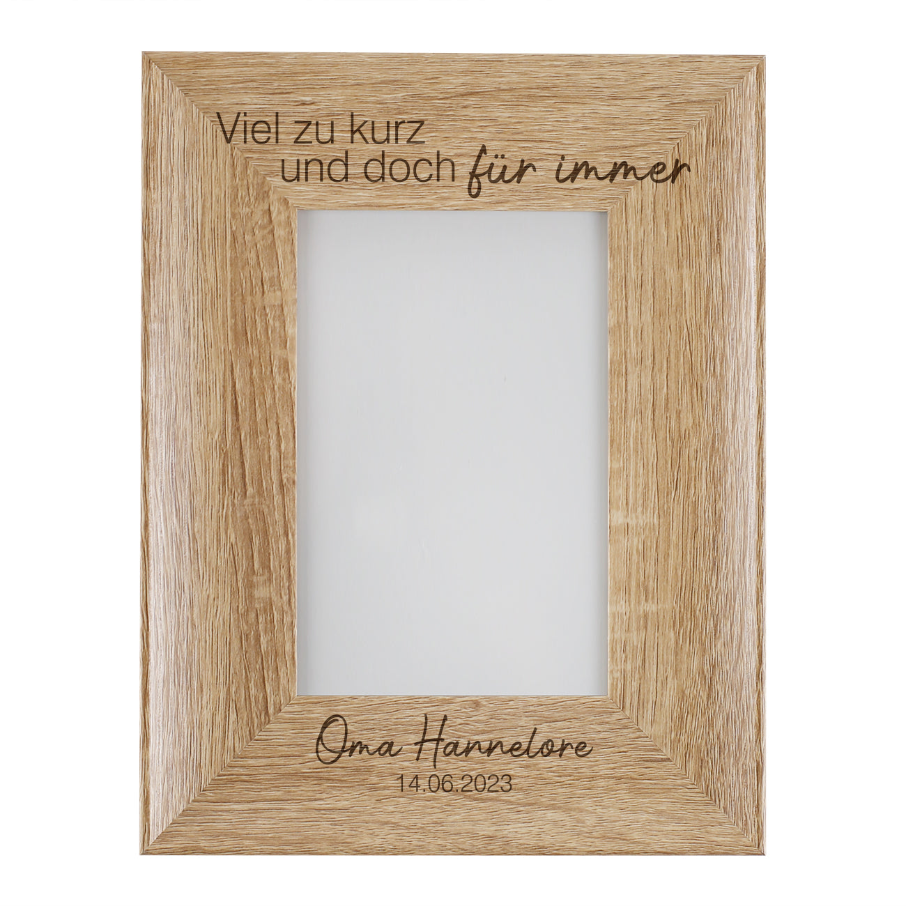 Bilderrrahmen zum Andenken Hochformat ohne Bild