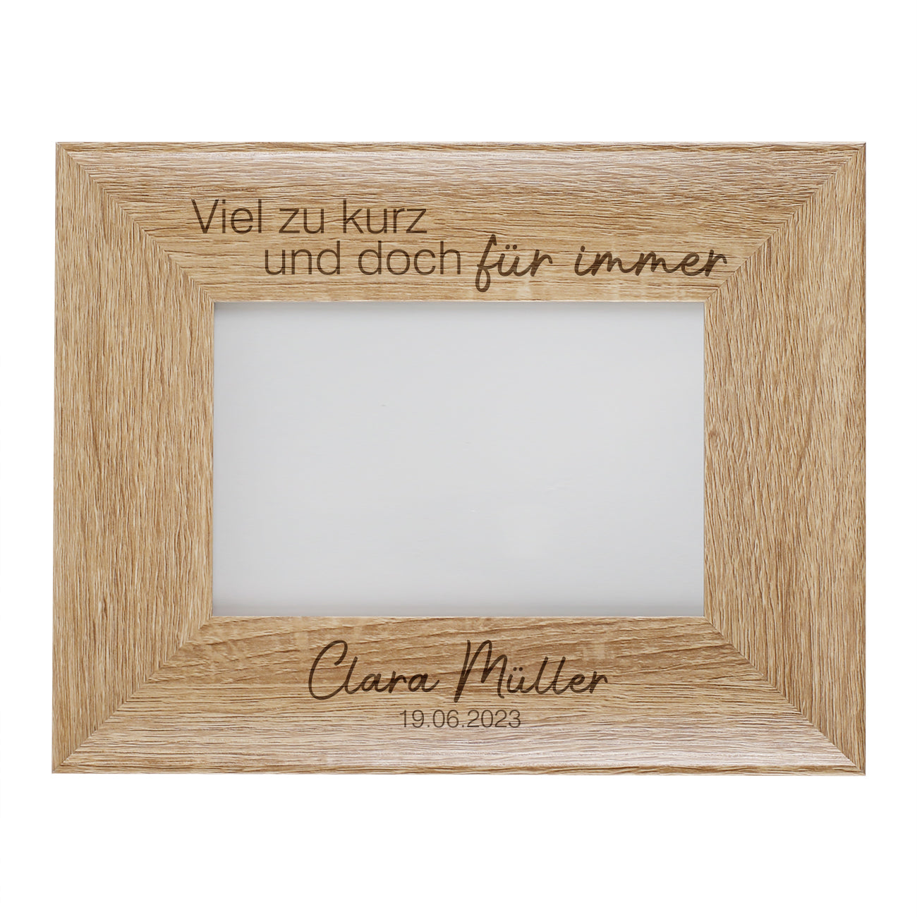 Bilderrrahmen zum Andenken Querformat ohne Bild