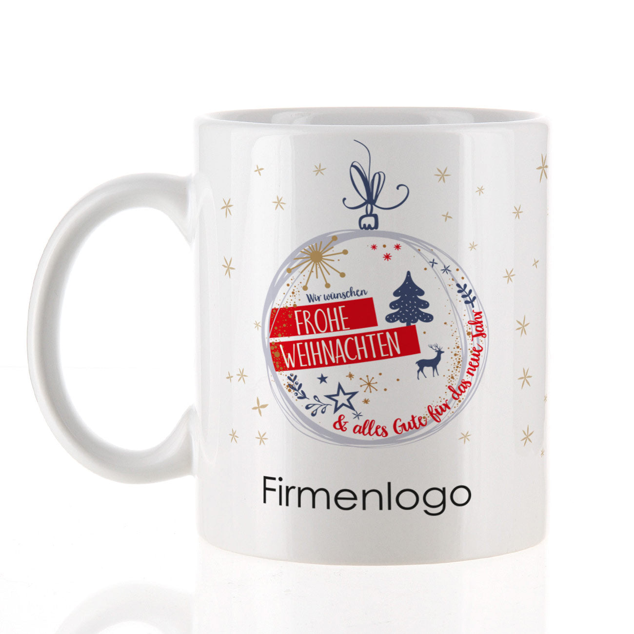 Tasse mit Ihrem Firmenlogo - Frohe Weihnachten