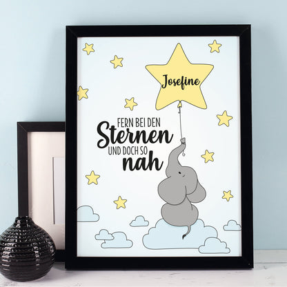 Wandbild zum Gedenken an Sternenkinder - "Fern bei den Sternen"