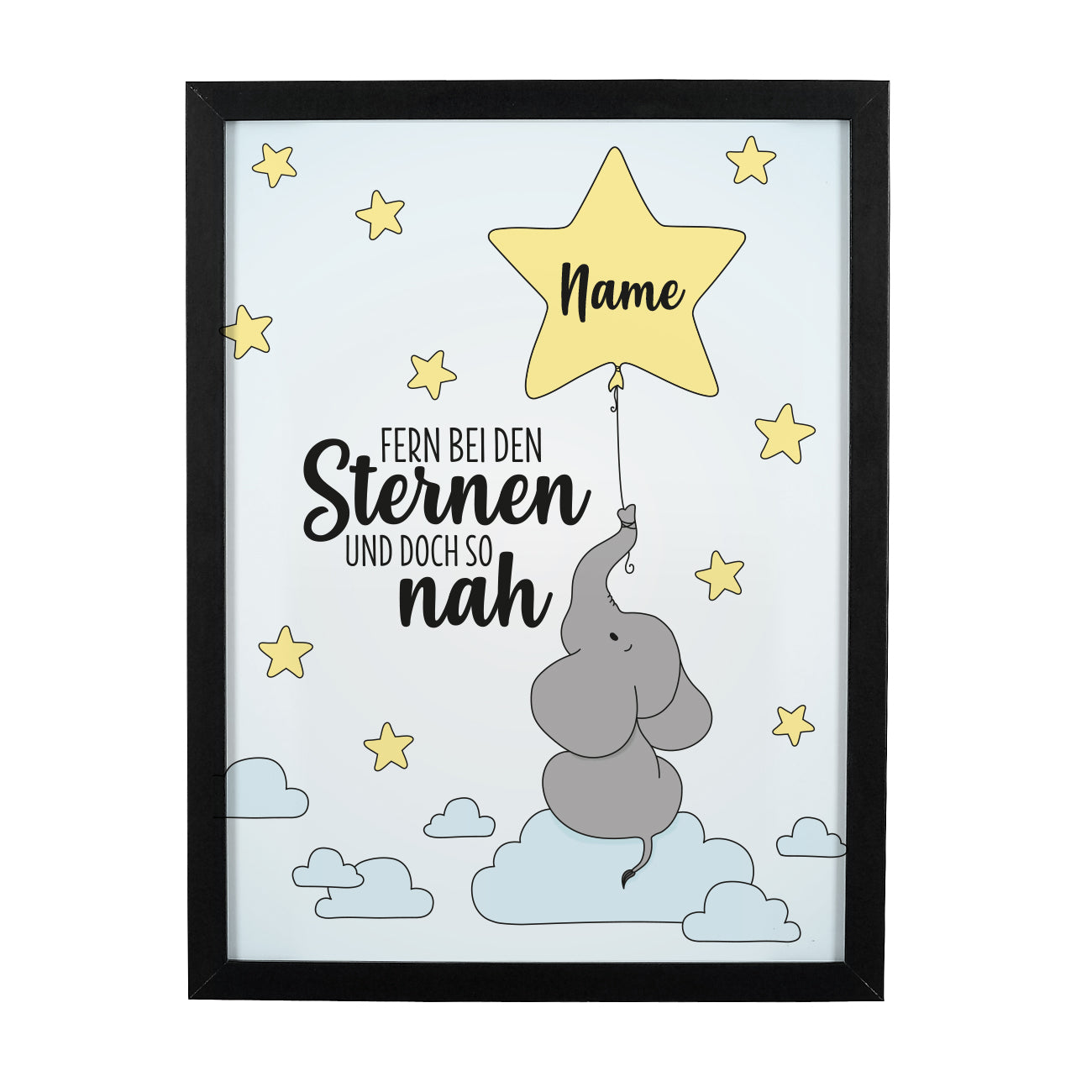 Wandbild zum Gedenken an Sternenkinder - "Fern bei den Sternen"