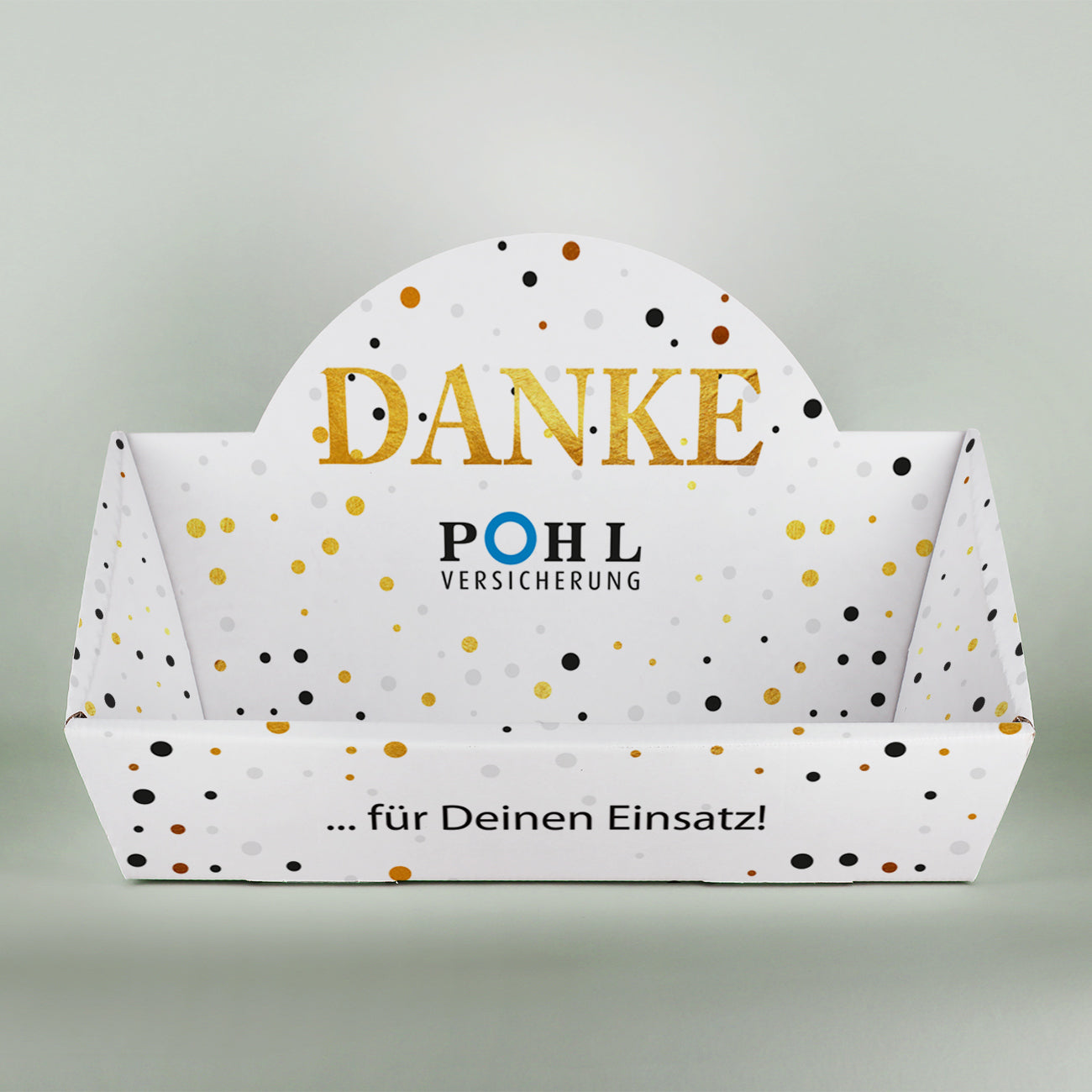 Großer "Danke" Geschenkkorb mit Logo und Wunschtext