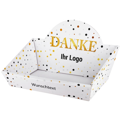 Großer "Danke" Geschenkkorb mit Logo und Wunschtext