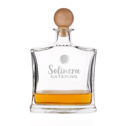 Whiskykaraffe mit Firmenlogo graviert