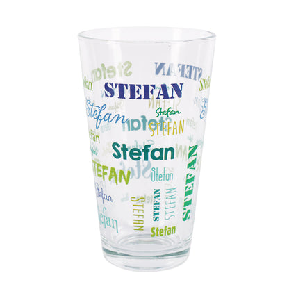Bedrucktes Trinkglas mit Name