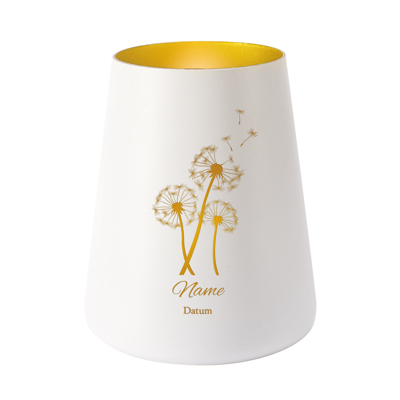 Trauerlicht mit Pusteblumen zur Personalisierung mit Name und Datum