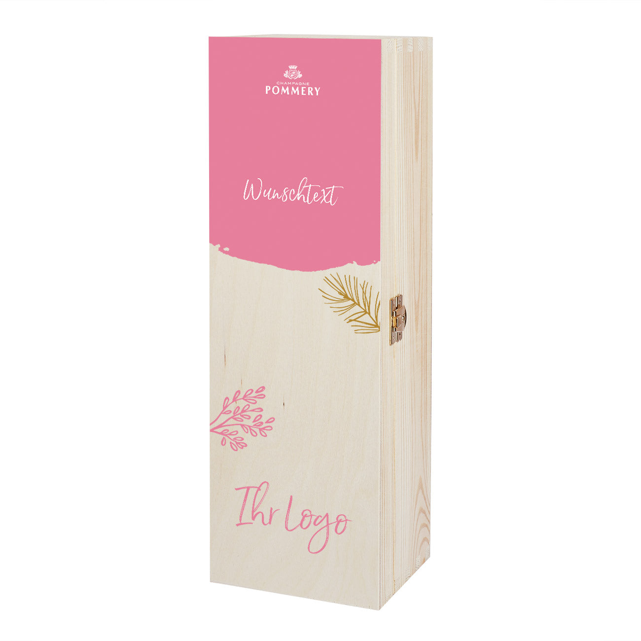 Holzbox "Pommery" - Herbe Rosé