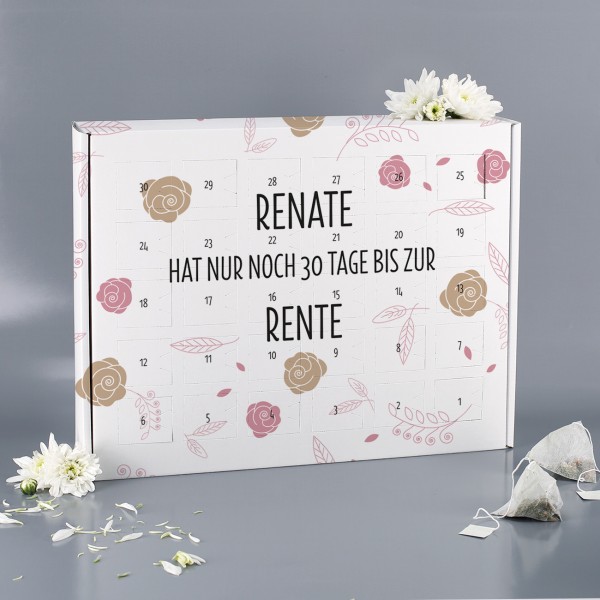 Countdown zur Rente, Kalender zum Selbstbefüllen mit 30 Türchen 