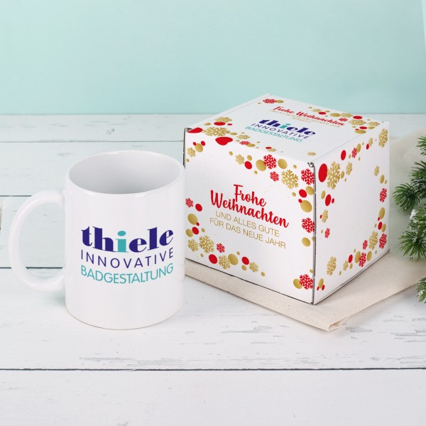 Weihnachtliches Geschenkset - Tasse und Verpackung